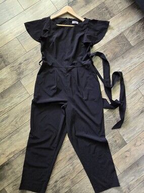 Calvin Klein Womens Blsck Jumpsuit Size 8